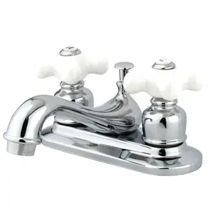 KINGSTON Brass Restoration Centerset Bathroom Faucet - Polished Chrome
