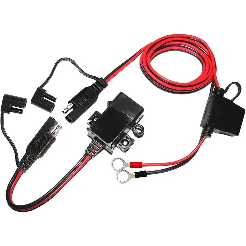 c) - SAE USB Adapter & Terminal Harness W/ Caps