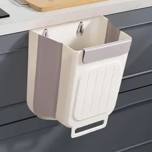 Foldable Kitchen Trash Can, Hanging Trash Bin, Space-saving Hanging Garbage Can for Kitchen Cabinets, Kitchen Accessories Trashcan