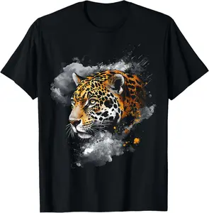 100% Cotton Unisex Jaguar Animal Graphic Art Jaguar T-Shirt