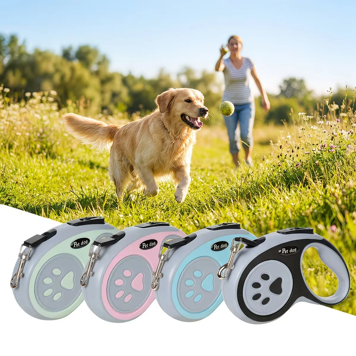 Grab this retractable pet leash, perfect for walking your dogs and cats outdoors! gift
