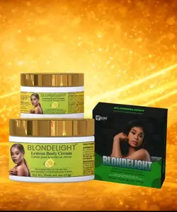 BlondeLight Lemon Set For Queen & King, 3 pcs  1 Face Cream, 1 Body Cream, 1 Soap. WorldcaShop USA
