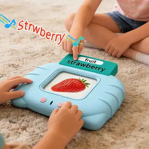 KIDGENIUS Bilingual Learning Device for Ages 2-8 Portable Talking Flashcards with 224 Words in English & Spanish for Early Childhood Education