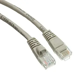 CableWholesale  Cat6 Gray Ethernet Patch Cable- Snagless Molded Boot- 5 foot