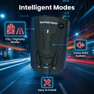 Eyes-on-Road Safety Alert – Loud Voice Warnings & Glanceable LED, No Screen Distraction, Instant Setup for Any 12V Vehicle