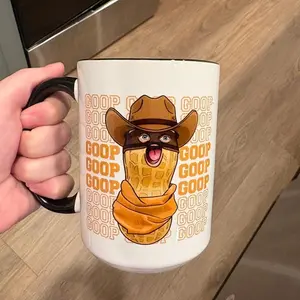 The Burnt Peanut Mug Mug 11oz 15oz, Coffee Cup, American Flag Military Gift, Gift for Men Ceramic Mug