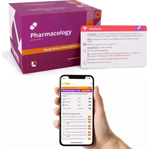 Pharmacology Flash Cards - No Fluff -  School Essentials for Students - 2026 NCLEX ATI HESI Review LPN  Flash Cards (223 Cards)