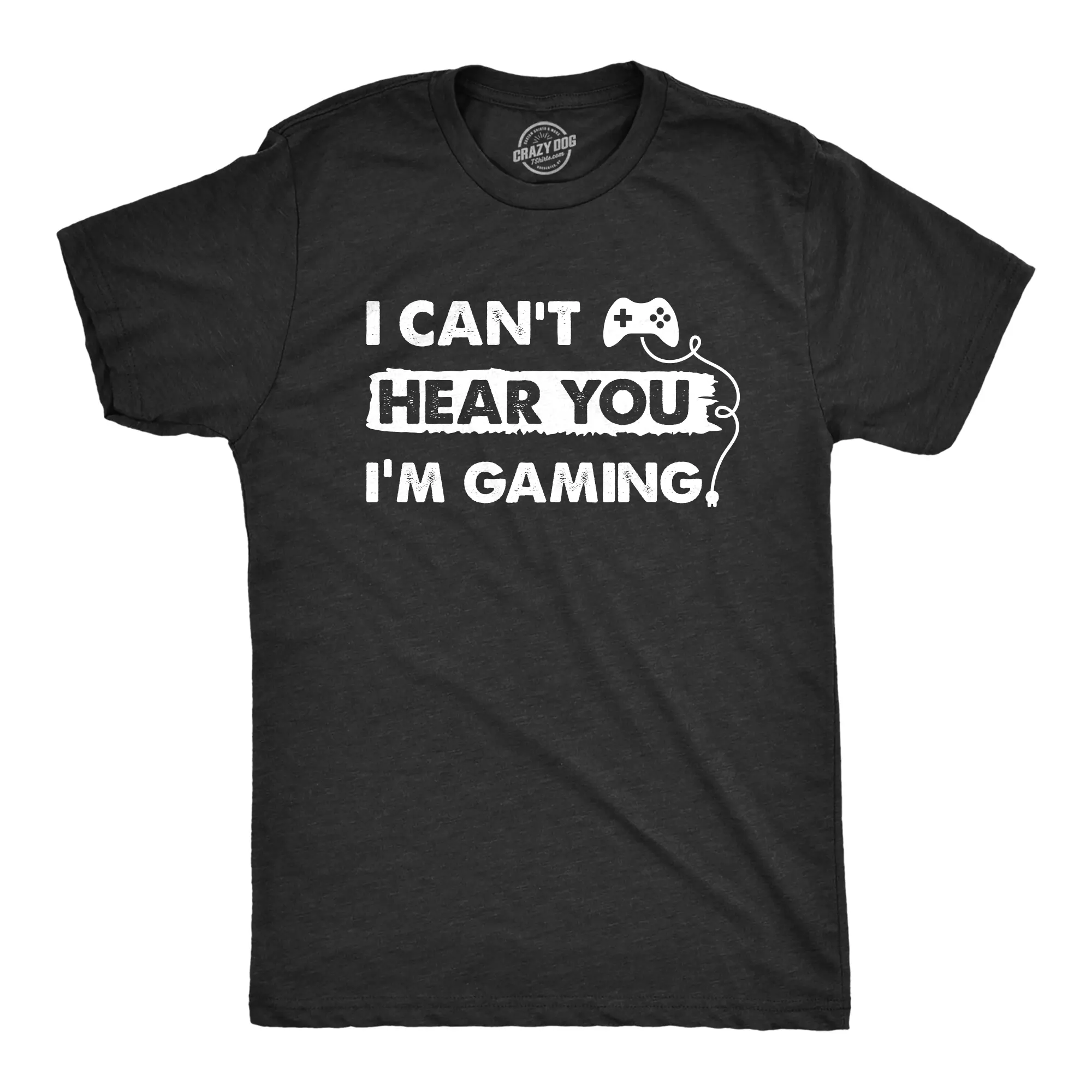 Mens I Cant Hear You Im Gaming T Shirt Funny Video Gamer Controller Tee for Guys Mens Funny T Shirts Cool Vintage Fashion T-Shirt Gift Classic Menswear Sarcastic Apparel for Men Funny Gamer Short Sleeve Novelty Black -