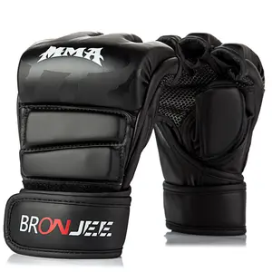 Professional Adult Kids Boxing Gloves Half-Finger 2 Colors Ufc Muay Thai Mma Sandbag Training Sparring Grappling Gloves Training Boxing Equipment