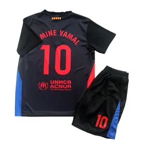 24/25 Barca Away Football Kit, Retro Black Football Jersey, Player Version For Fans– Premium Polyester Fabric
