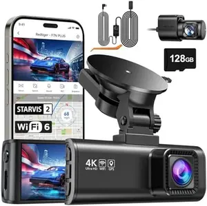 Dash Cam & OBD Hardwire Kit, 4K Starvis 2 Dash Camera for Cars with Built-in GPS WiFi and Included Memory Card