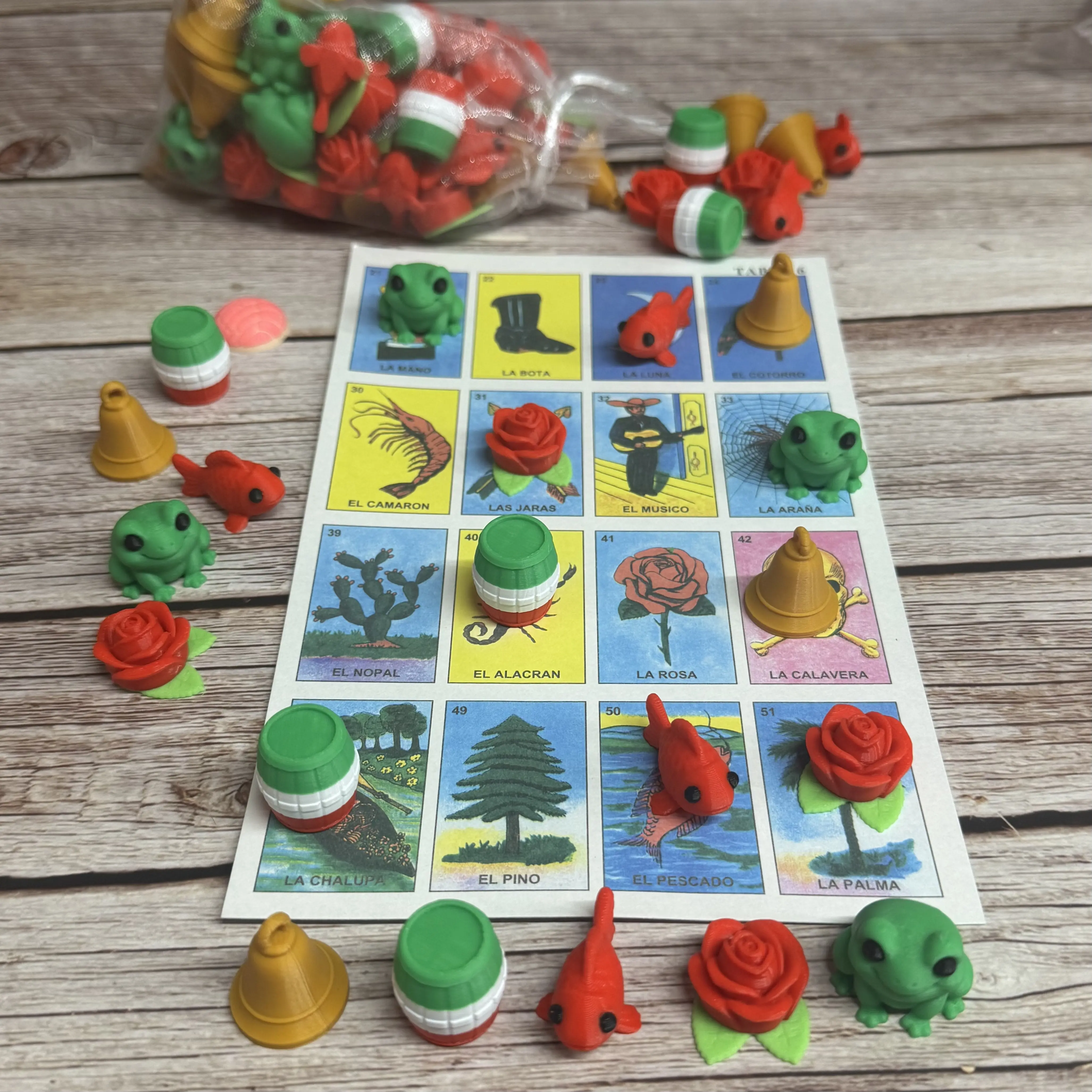 Loteria Counters - Mexican Bingo Counter - Made in USA - Loteria Fichas - Chalupa Fichas