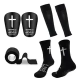 4 Pieces of Football Sports Equipment: Football Socks, Sports Leg Covers, Football Inserts, Sports Bandages, Perfect for Outdoor Sports, Football Enthusiasts – Available in Multiple Colors, Football Accessories, Soccer Accessories, Soccer Gear