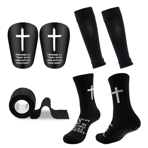 4 Pieces of Football Sports Equipment: Football Socks, Sports Leg Covers, Football Inserts, Sports Bandages, Perfect for Outdoor Sports, Football Enthusiasts – Available in Multiple Colors, Football Accessories, Soccer Accessories, Soccer Gear