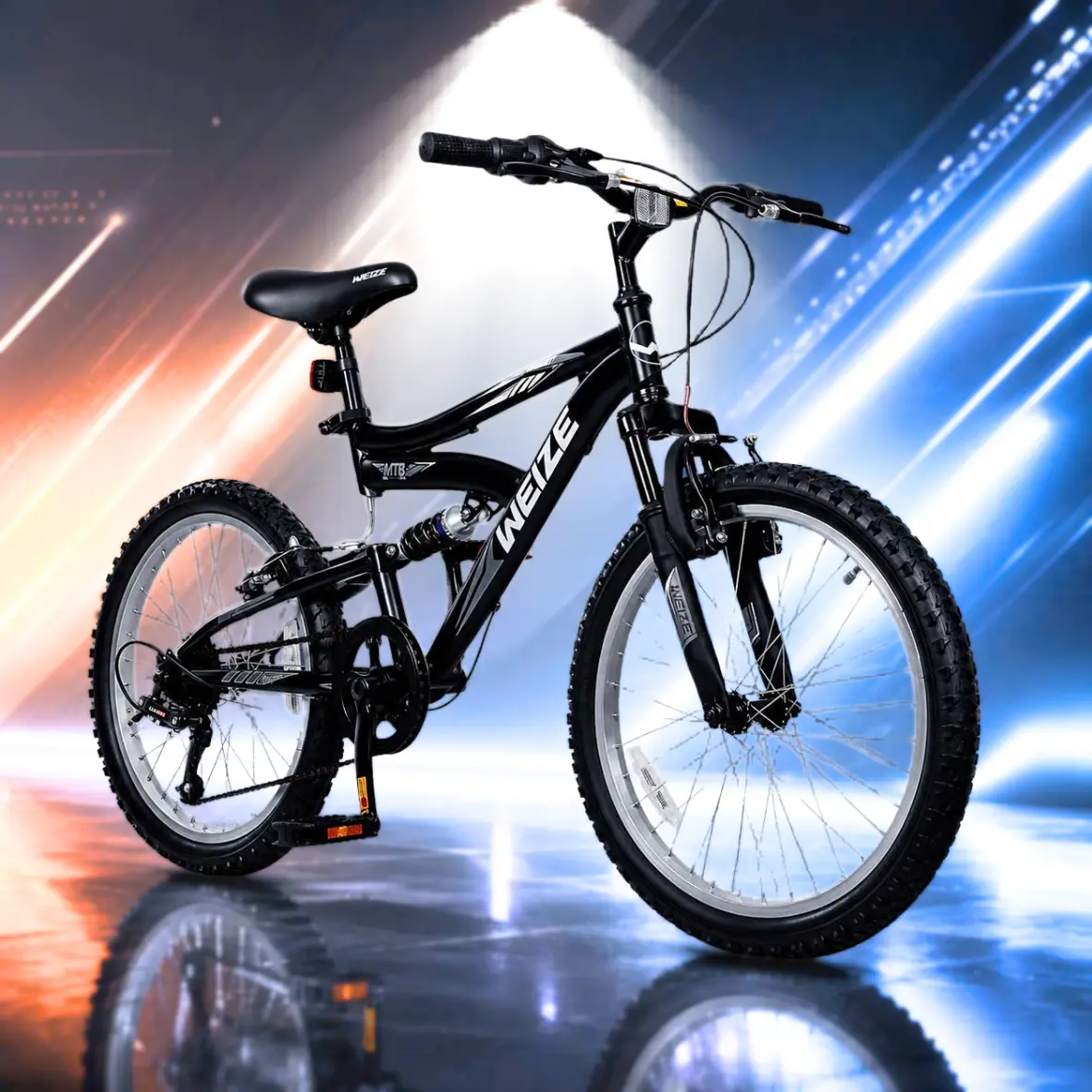 Mountain Bike 20"/ 24"/ 26"/ 27.5" Inch MTB Bicycle for Kids Teens Adults Dual Suspension 18 Speed All Terrain Outdoor Riding