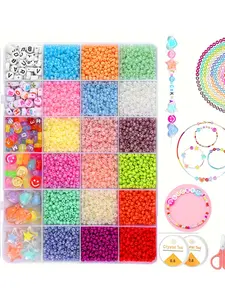 3mm Glass Seed Bead Kit for Bracelet Making, Vibrant Multicolor Beads, Ideal for Jewelry Crafts, Keychains, DIY Accessories