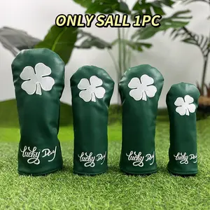Four-Leaf Clover Golf Club Head Cover, Golf Pack, Durable and Waterproof Golf Accessories, Unique Gift for Golf Lovers