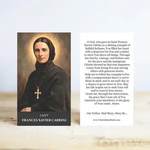 St. Frances Xavier Cabrini Prayer Cards | Wallet Size | 50, 100, 250, 500, 1000