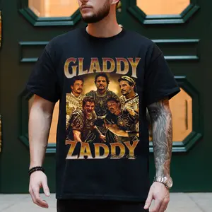 Gladdy Zaddy Pedro Pascal Gladiator 2 T-Shirt Unisex, Pedro Pascal Fans Gift, Pedro Pascal Tribute Celebrity Graphic Tee