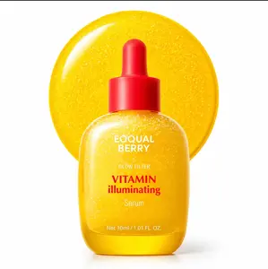 EQQUALBERRY Vitamin Brightening Serum Cream Women's Set - Vitamin C and Niacinamide | Targets Dark Spots | Ceramides Strengthen Skin Barrier | Radiant, Lightweight Hydration