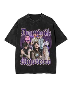 Dominik Mysterio Washed Graphic Tee | Harajuku Style Unisex T-Shirt