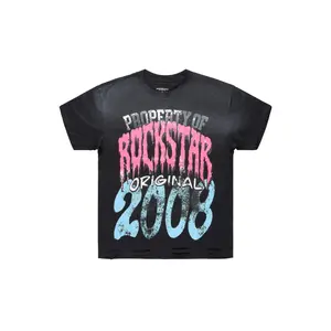 Raezion Black Oversized Graphic T-Shirt