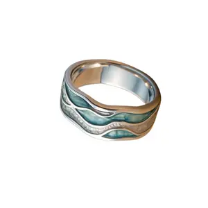 Ocean-Inspired Beach Wave Ring