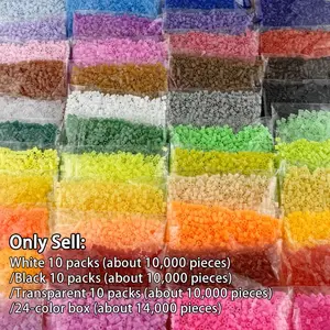 DIY Fusion Bead Refill Pack, Bead Assortment, Durable Beads, 2.6mm Basic Color Melt Beads Supplement, Perfect for DIY Crafts and Jewelry Making