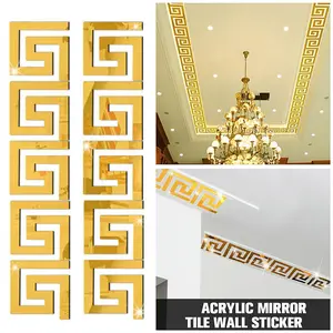 10pcs Acrylic Wall Stickers, DIY Home Office Decor, Room Wall Decoration, Edges, Corners, Home Borders, Easy to Apply, Durable Material