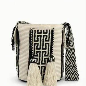 Wayuu Crochet Bag - Luxury Handmade Shoulder Purse in Vibrant Thread