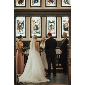 English Net Cathedral Wedding Veil, Single Tier Raw Edge Bridal Veil