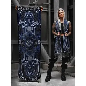 DIVINE GUIDANCE ✦ CYBER BLUE ✦ Festival Shawl