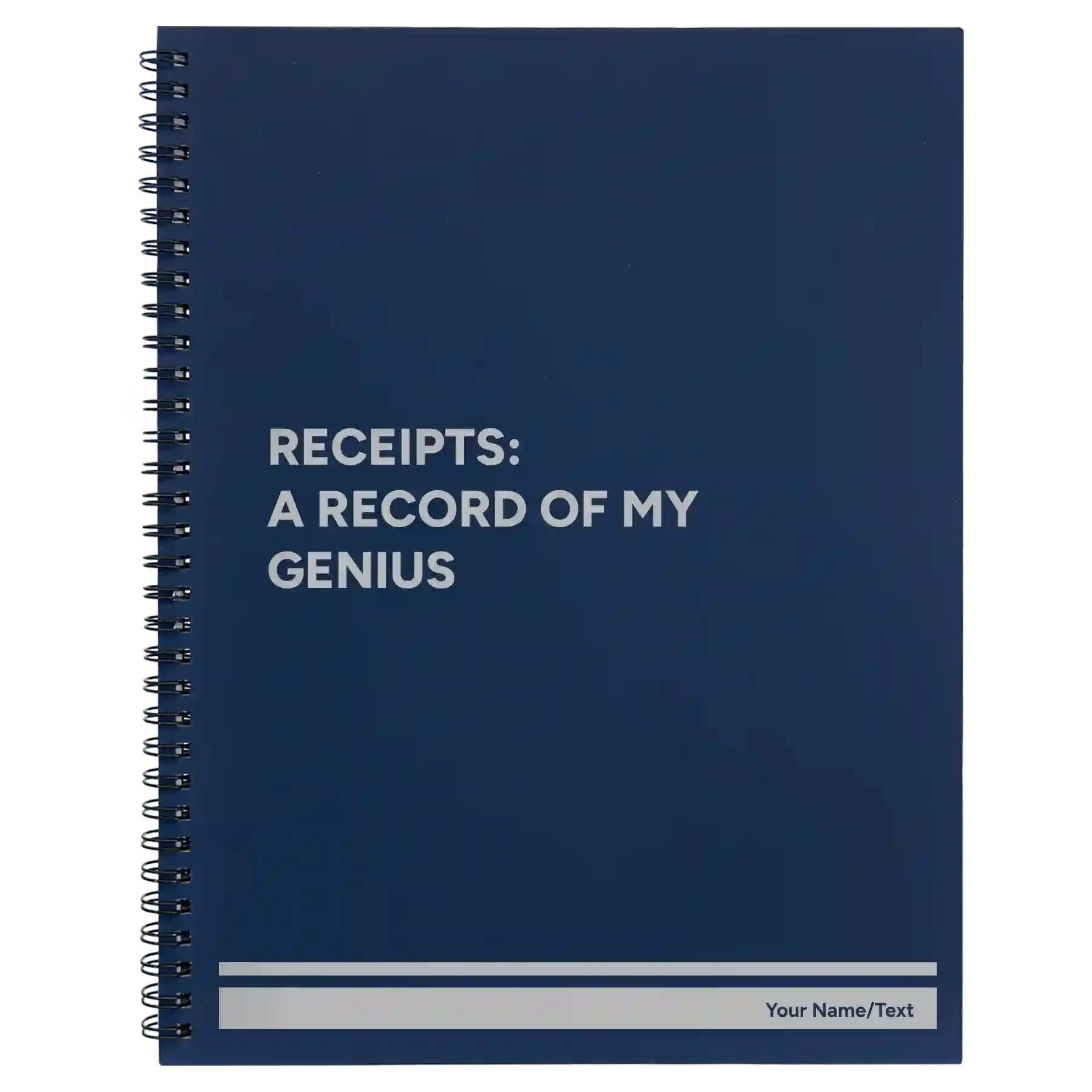Personalized My Genius Spiral Notebook (large) | Blue