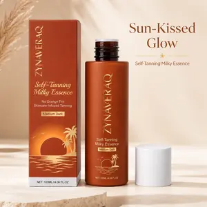 Self Tanning Milky Essence Skincare Infused Sunless Tanning Lotion Medium Dark Natural Glow Streak Free Hydrating Lazy Self Tan for All Skin Types 120ml summervibes