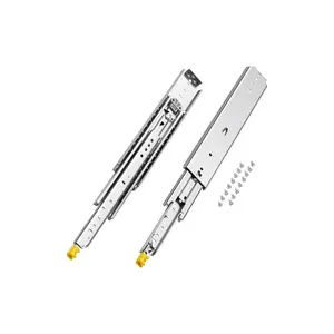 fathersdaygift VEVOR 1 Pair Full Extension Drawer Slides 18 20 22 28 30 32 36 38 40 44 48 52 56 60 in, 500 lbs Load Capacity Locking Drawer Slides, Ball Bearing with Lock Side Mount Drawer Slide Rail