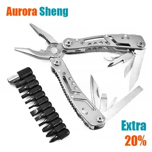 Outdoor camping combination tool folding multi-purpose pliers, portable universal emergency survival tool，Multifunctional  Pliers Set，wire crimpers，Car Trim Removal Pliers Set，wire crimpers，performance grip，adjustable tools，wood ctter,Useful pincers.