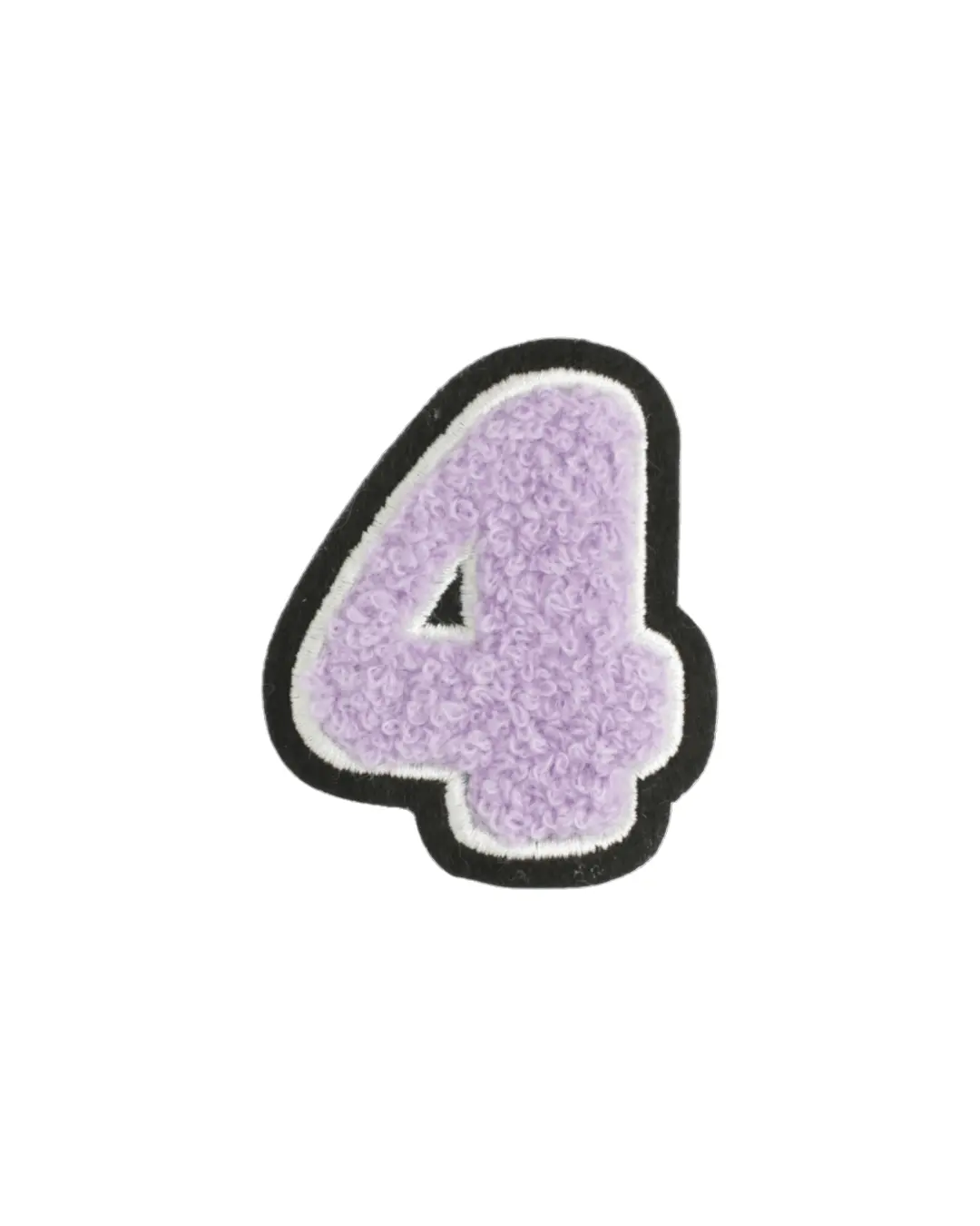 4 Lilac Chenille Varsity Number Patch