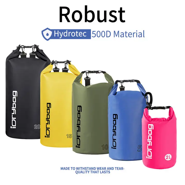 IDRYBAG Waterproof Backpack Dry Bag for Women Men, Floating Bag Dry Backpack 2L/5L/10L/15L/20L, Dry Bags Waterproof for Kayaking, Boating, Canoeing, R