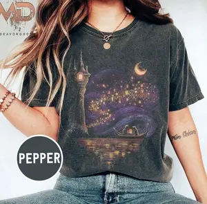 Vintage Tangled Rapunzell Comfort Colors Shirt, Princess Rapunzell T-shirt, Princess Family Trip Tee, Lanterns Shirt, Vinatge