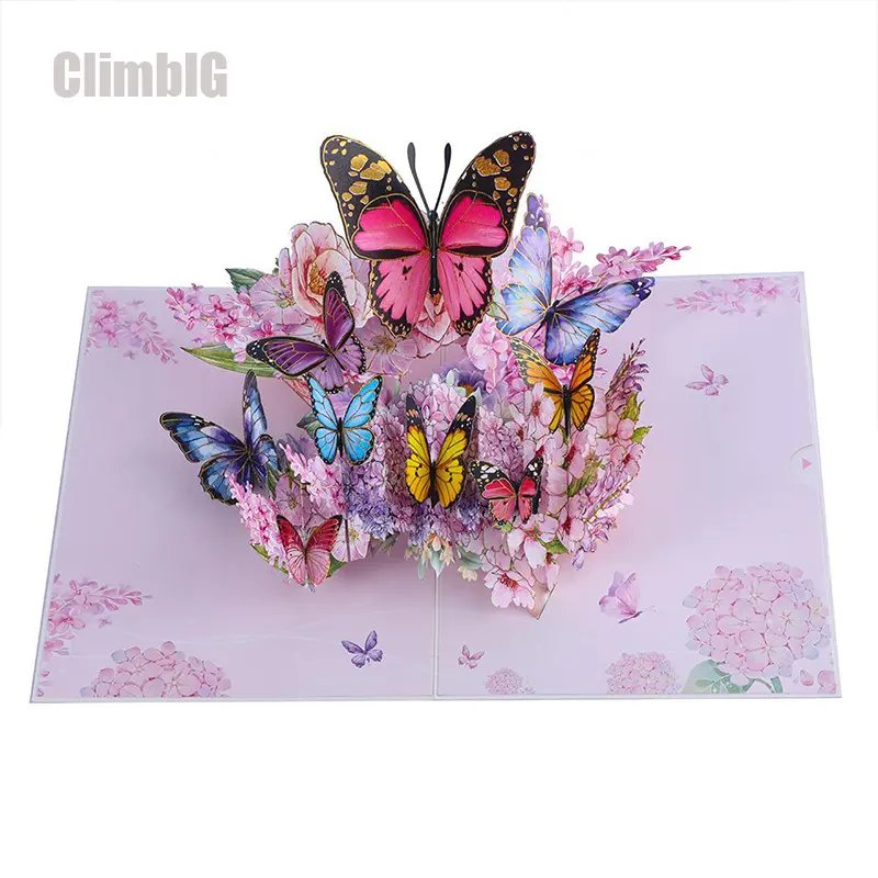Vibrant 3D Pop-Up Butterfly Design Greeting Card with Colorful Daisies - Anniversary Cards, Memorable Celebration Gift for Valentine's Day, Birthdays (Sports & Outdoor Fan Shop Premier League Themed Accent), Butterfly Design Cards