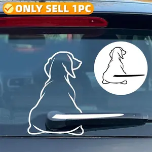 Cute Dog Tail Design Car Sticker, Waterproof Car Rear Window Wiper Sticker, Car Exterior Decoration Accessories for Vehicle