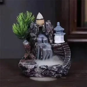 High-Quality Resin Incense Burner, Creative Reverse Flow Design, Home Decor & Aromatherapy, Watch Smoke Flow Backwards
