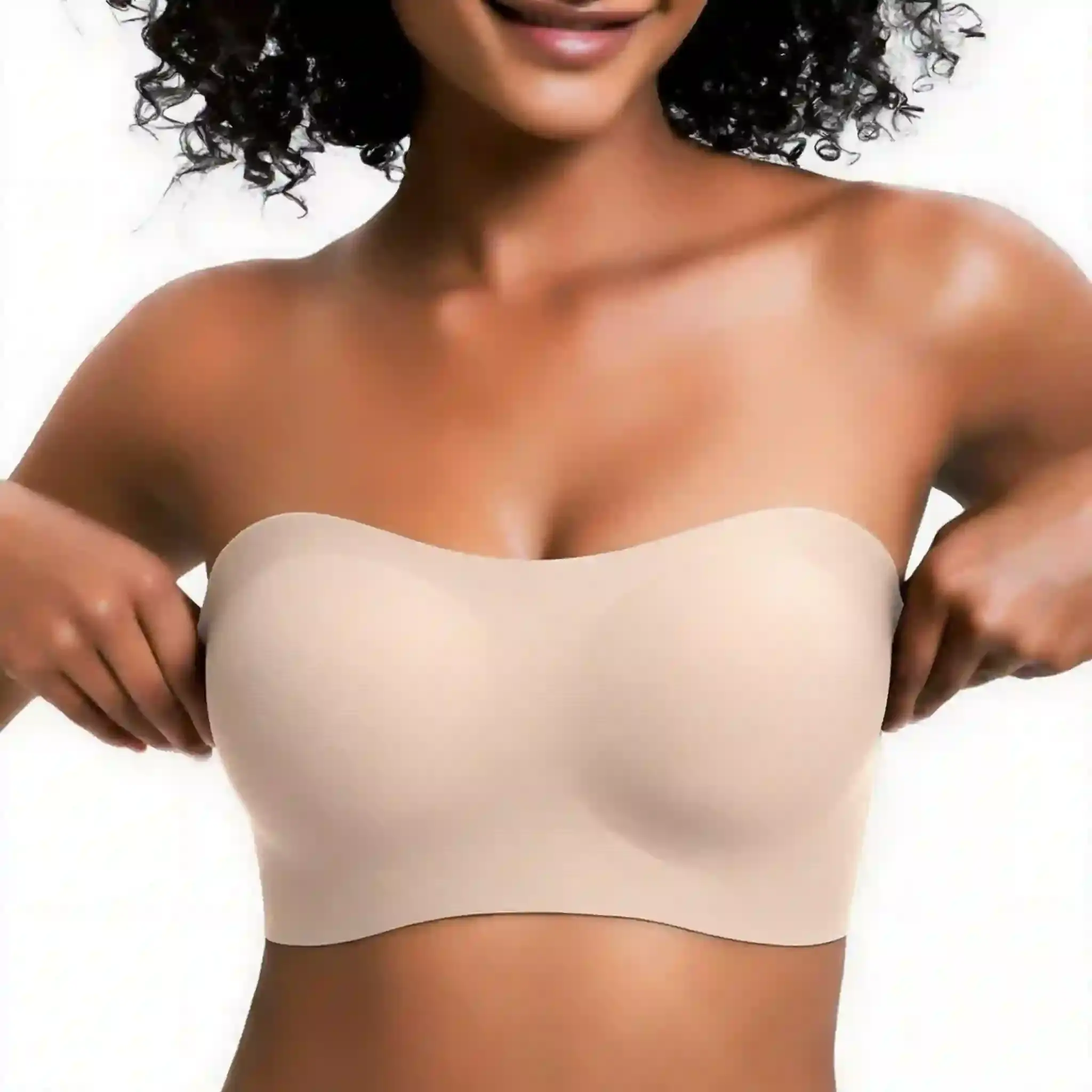 Women’s strapless Bras Push Up Bandeau Bra Wireless Supportive Padded Bras Seamless Comfortable Tube Jelly Bra