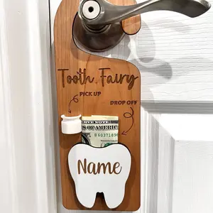 Wooden Customized Tooth Fairy Door Hanger