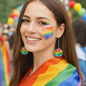 2 Pairs Disco Ball Earrings for Women Pride Retro Fashion Sparkling Mirror Design Perfect for 70s Discoparties & 80s Theme Nights Ideal Gift for Holidays & Birthdays