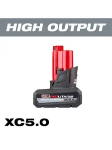 Milwaukee M12 Lithium Ion High Output 5.0 Battery Pack Milwaukee M12 Lithium Ion High Output 5.0 Battery Pack