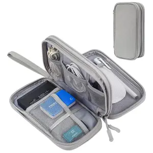 Portable Digital Accessories Storage Bag, Multi-functional Storage Bag with Back Strap, Multipurpose Storage Organizer for Home & Travel, Durable Pouch