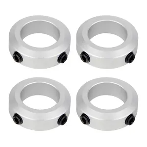 (4-Pack) Aluminum Alloy 12mm Bore Shaft Collars Screw Style，Bore Shaft Collars with 12mm Bore Size, 20mm Outer Diameter, and 8mm Width - Suitable for CNC Machine Tools