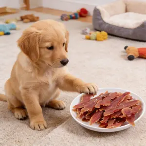 HELETY Dog Jerky Treats, Delicious Dried Meat Slices for Snacking or Adding to Dog Meals