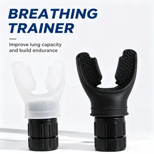 Portable Breathing Trainer with Adjustable Resistance for Improved Lung Strength & Endurance, Lightweight Respiratory Exercise Device, Easy to Clean for Home, Fitness & Sports Training